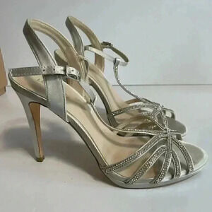 Le Chateau  Silver Studded Strappy Heel